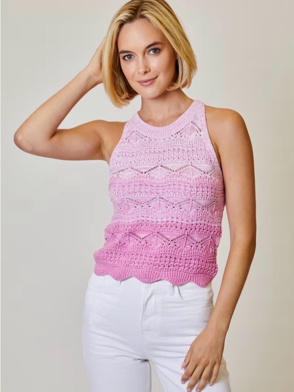 Design History Cropped Knit Tank Top
